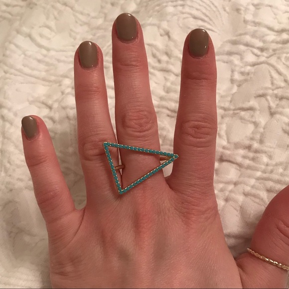 Anthropologie Jewelry - Turquoise triangle ring